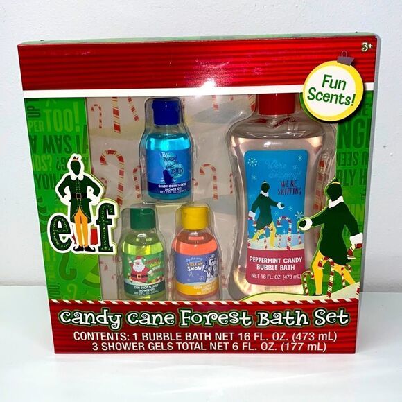 CANDY CANE FOREST BATH SET ELF FUN SCENTS NEW - Picture 1 of 5